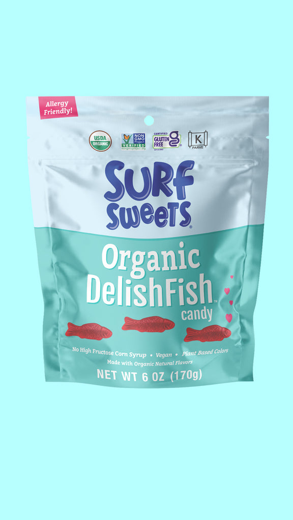 Organic DelishFish® 6oz Bag by Surf Sweets - Front of Bag