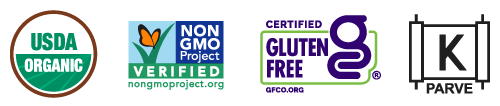 USDA Organic Certified | Non-GMO Project Verified | Certified Gluten Free | Kosher