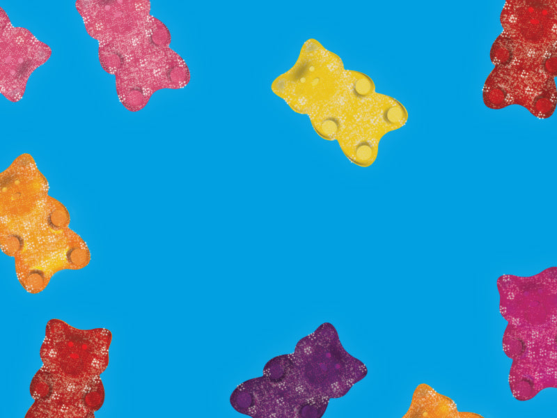 Surf Sweets Fruity Bears Illustration