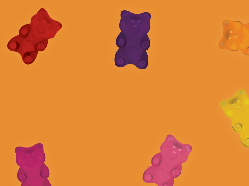 Surf Sweets Gummy Bears Illustration
