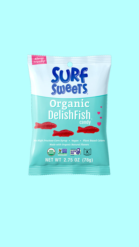 Organic DelishFish® 2.75oz Pouch by Surf Sweets - Front of Bag