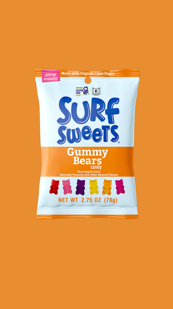Gummy Bears 2.75oz Pouch by Surf Sweets - Front of Bag